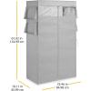 Whitmor Extra-Wide Clothes Closet, 60” with, White Cover(Grey)