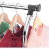 Whitmor Foldable Garment Rack – Rolling Clothes Rack – Adjustable Height – Silver(35 x 22 x 68 in)