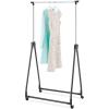 Whitmor Foldable Garment Rack – Rolling Clothes Rack – Adjustable Height – Silver(Black & Silver)