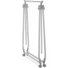 Whitmor Foldable Garment Rack – Rolling Clothes Rack – Adjustable Height – Silver(Silver)
