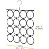 Whitmor Folding Scarf/Accessory Hanger, Black & Chrome, 0. 47 x 12. 25 x 15. 88 inch(1 Pack)