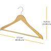 Whitmor GRADE A Natural Wood Suit Hangers (Set of 16)(16 Count (Pack of 1))