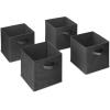 Whitmor, Gray, Collapsible Cubes, 10″ L x 10″ W x 10″ H, Set of 2(Black)