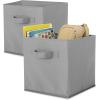 Whitmor, Gray, Collapsible Cubes, 10″ L x 10″ W x 10″ H, Set of 2(Gray)