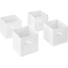 Whitmor, Gray, Collapsible Cubes, 10″ L x 10″ W x 10″ H, Set of 2(White)