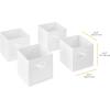 Whitmor, Gray, Collapsible Cubes, 10″ L x 10″ W x 10″ H, Set of 2(White)