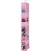 Whitmor Hanging Shoe Shelves – 8 Section – Closet Organizer – Grey(10 Sheves，PINK)