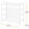 Whitmor Inc. 6023-4139-CB 4 Tier, White, Closet Shelf