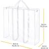Whitmor Jumbo Everyday Holiday Bag, Seasonal Storage for Easter, Fourth of July, Fall & Christmas, Clear/White Large(8″L x 30″W x 30″H)