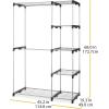 Whitmor Modern Industrial Wardrobe(45.2″L x 19.29″W x 68.0″H ﻿)