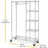 Whitmor Modern Industrial Wardrobe(50″L x 20″W x 77″H)