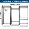 Whitmor Modern Industrial Wardrobe(69 x 16 x 76 inch)