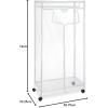 Whitmor Modern Industrial Wardrobe(Clear)