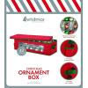 Whitmor Ornament Storage Box 42 Compartments with Outer Pocket for Ornament Hooks
