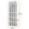 Whitmor Over The Door Shoe Shelves – 26 Sections – Crosshatch Gray(20 Pocket Dark Gray)