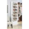 Whitmor Over The Door Shoe Shelves – 26 Sections – Crosshatch Gray(24 Pocket)