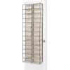 Whitmor Over The Door Shoe Shelves – 26 Sections – Crosshatch Gray(26 Pair Transparent & Beigie)
