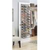 Whitmor Over The Door Shoe Shelves – 26 Sections – Crosshatch Gray(26 Pair Transparent & Beigie)