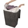 Whitmor Rattique Laundry Hamper with Lid and Removable Liner – Espresso(Espresso)