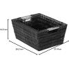Whitmor Rattique Storage Baskets – Grey (3 Piece Set)(Black)