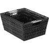 Whitmor Rattique Storage Baskets – Grey (3 Piece Set)(Black)