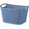 Whitmor Resin Form Tote, Medium, Silver(Dark Blue)