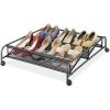 Whitmor Rolling White Wire Underbed Cart(GUNMETAL MESH)
