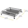 Whitmor Rolling White Wire Underbed Cart(GUNMETAL MESH)
