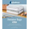 Whitmor Set of 2 Sweater Bag, White, 2 Count (Pack of 1)(2 Count (Pack of 1))