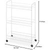 Whitmor Slim Rolling Household Cart – White 30.50 x 9.25 x 20.75(20.75″L x 9.25″W x 30.5″H)
