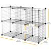 Whitmor Storage Cubes – Stackable Interlocking Wire Shelves – 14.25″D x 14.5″W x 14.5″H – Black (Set of 6)