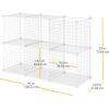 Whitmor Storage Cubes – Stackable Interlocking Wire Shelves – White (Set of 6)