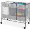 Whitmor Supreme 3 Bag Organizer, Gunmetal Gray (6130-8766-BB)(Triple Sorter)