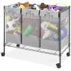 Whitmor Supreme 3 Bag Organizer, Gunmetal Gray (6130-8766-BB)(Triple Sorter)