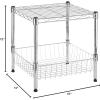 Whitmor Supreme 5 Tier Adjustable Shelving – 500 Pound Weight Capacity Per Shelf – Leveling Feet(2-tier 15″l X 14″w X 15″h)
