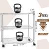 Whitmor Supreme 5 Tier Adjustable Shelving – 500 Pound Weight Capacity Per Shelf – Leveling Feet(3-tier  24″l X 14″w X 20″h (With Wheels))