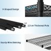 Whitmor Supreme 5 Tier Adjustable Shelving – 500 Pound Weight Capacity Per Shelf – Leveling Feet(4-tier  55″l X 24″w X 72″h (With Wheels))