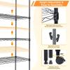 Whitmor Supreme 5 Tier Adjustable Shelving – 500 Pound Weight Capacity Per Shelf – Leveling Feet(5-tier  14″l X 30″w X 59″h)