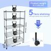 Whitmor Supreme 5 Tier Adjustable Shelving – 500 Pound Weight Capacity Per Shelf – Leveling Feet(5-tier  30″l X 14″w X 60″h)