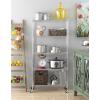 Whitmor Supreme 5 Tier Adjustable Shelving – 500 Pound Weight Capacity Per Shelf – Leveling Feet(Chrome)
