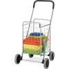 Whitmor Utility Shopping Cart – Durable Folding Design for Easy Storage, Model Number: 6250-4997-2-SIOC(11″L x 13.25″W x 34.25″H  Gray)