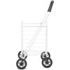 Whitmor Utility Shopping Cart – Durable Folding Design for Easy Storage, Model Number: 6250-4997-2-SIOC(19.5″L x 18.5″W x 34.5″H  White)