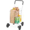 Whitmor Utility Shopping Cart – Durable Folding Design for Easy Storage, Model Number: 6250-4997-2-SIOC(19.5″L x 18.5″W x 34.5″H  White)