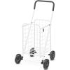 Whitmor Utility Shopping Cart – Durable Folding Design for Easy Storage, Model Number: 6250-4997-2-SIOC(19.5″L x 18.5″W x 34.5″H  White)