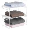 Whitmor Wire Grid Stacking Shelf Small, White(1-TIER  10″L x 16″W x 8″H)