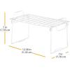 Whitmor Wire Grid Stacking Shelf Small, White(1-TIER  7″L x 12″W x 7″H)