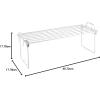 Whitmor Wire Grid Stacking Shelf Small, White(1-TIER  7″L x 18″W x 7″H)