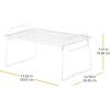 Whitmor Wire Grid Stacking Shelf Small, White(Pack of 6)