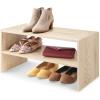 Whitmor Wood Stackable 2-Shelf Shoe Rack, 24 INCH, Espresso(Light Brown)