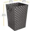 Whitmor Woven Strap Laundry Hamper Espresso 15x15x20(Espresso)